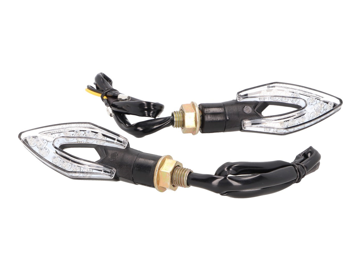 Blinkers M10 LED Svart Mini kort