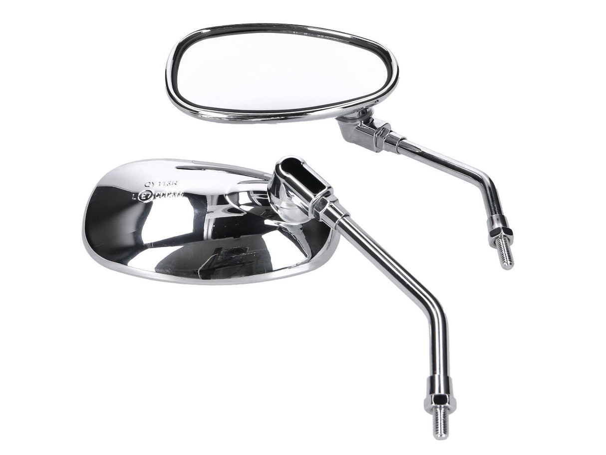 Backspeglar kit Chrome Oval 2-pack